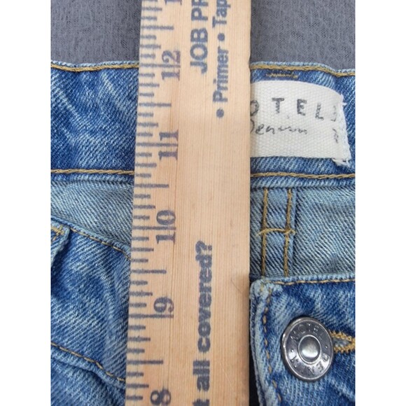 Motel Jeans Womens 28x30 Light Wash High Rise Wide Straight Leg Blue Denim - Picture 8 of 14